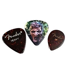 Guitar Pick Collection Scott Ian Anthrax Walking Dead & Fender Lot of 3